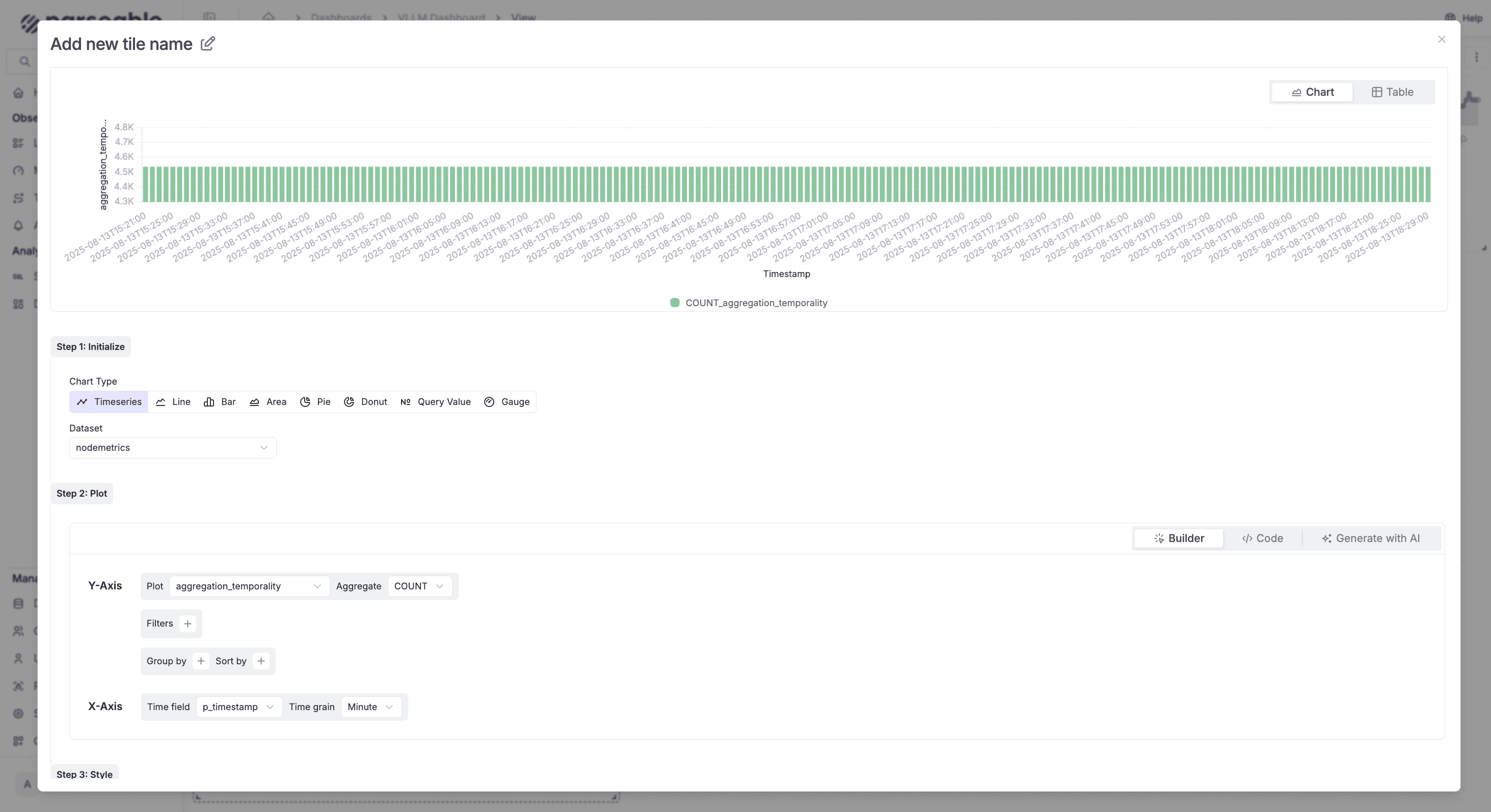 Dashboard Chart Builder