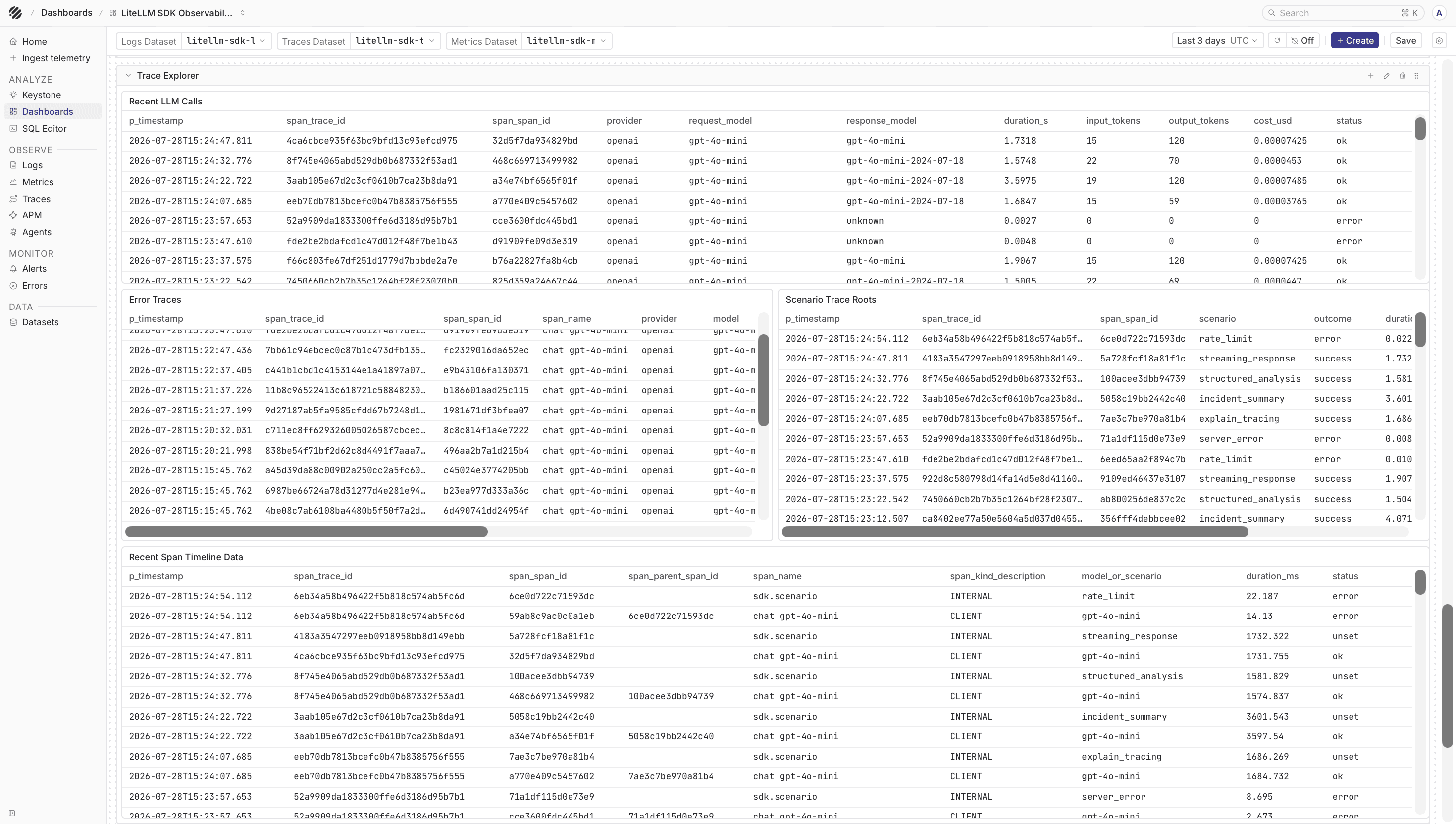 LiteLLM SDK traces in Parseable