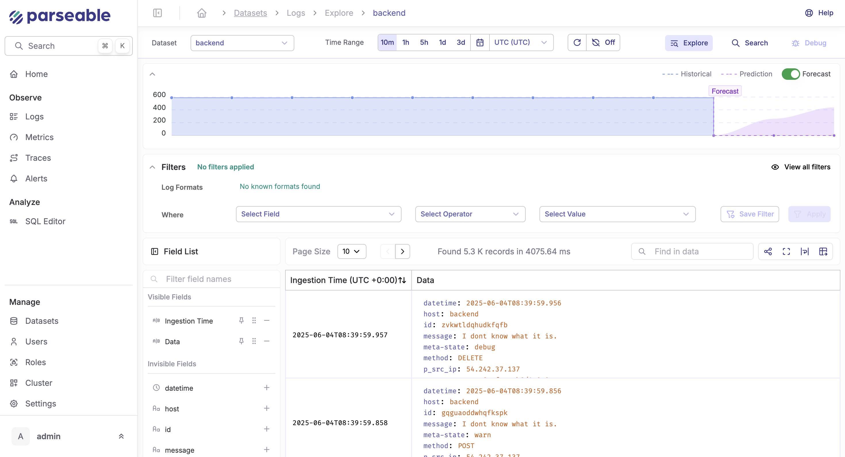Forecasting UI